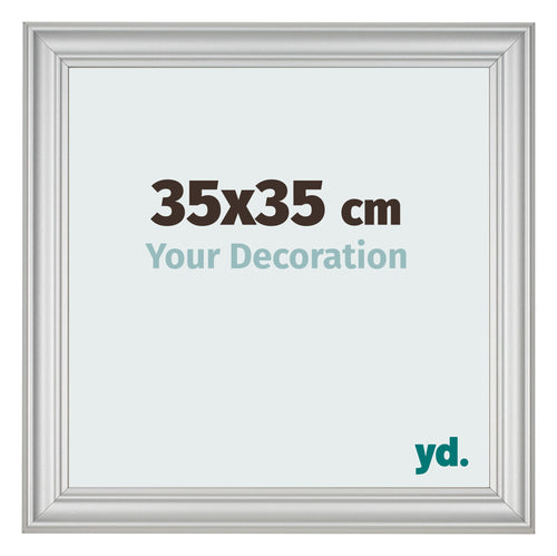 Fotokader 35x35cm Zilver Mat MDF Lazio Voorzijde Maat | Yourdecoration.be