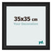 Fotokader 35x35cm Zwart Houtnerf MDF Lazio Voorzijde Maat | Yourdecoration.be