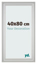 Fotokader 40x80cm Zilver Mat MDF Lazio Voorzijde Maat | Yourdecoration.be