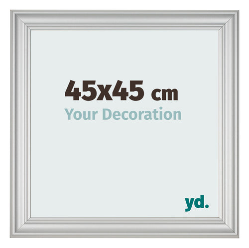 Fotokader 45x45cm Zilver Mat MDF Lazio Voorzijde Maat | Yourdecoration.be