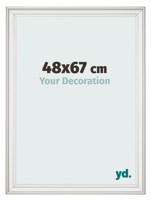 Fotokader 48x67cm Wit Geveegd MDF Lazio Voorzijde Maat | Yourdecoration.be