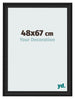 Fotokader 48x67cm Zwart Houtnerf MDF Lazio Voorzijde Maat | Yourdecoration.be