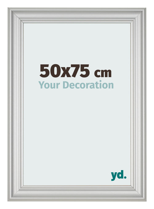 Fotokader 50x75cm Zilver Mat MDF Lazio Voorzijde Maat | Yourdecoration.be