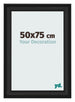 Fotokader 50x75cm Zwart Houtnerf MDF Lazio Voorzijde Maat | Yourdecoration.be