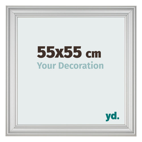 Fotokader 55x55cm Zilver Mat MDF Lazio Voorzijde Maat | Yourdecoration.be