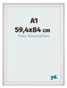 Fotokader 59 4x84cm A1 Wit Geveegd MDF Lazio Voorzijde Maat | Yourdecoration.be