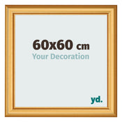 Fotokader 60x60cm Goud Mat MDF Lazio Voorzijde Maat | Yourdecoration.be
