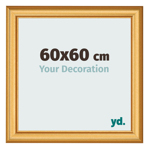 Fotokader 60x60cm Goud Mat MDF Lazio Voorzijde Maat | Yourdecoration.be