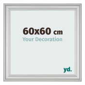 Fotokader 60x60cm Zilver Mat MDF Lazio Voorzijde Maat | Yourdecoration.be