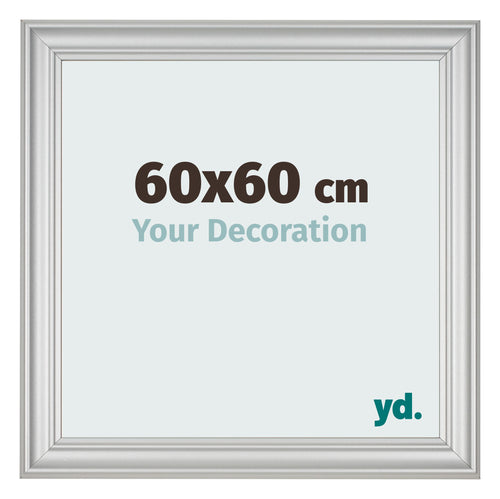 Fotokader 60x60cm Zilver Mat MDF Lazio Voorzijde Maat | Yourdecoration.be