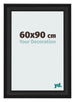 Fotokader 60x90cm Zwart Houtnerf MDF Lazio Voorzijde Maat | Yourdecoration.be