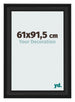 Fotokader 61x91 5cm Zwart Houtnerf MDF Lazio Voorzijde Maat | Yourdecoration.be