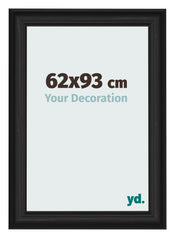 Fotokader 62x93cm Zwart Houtnerf MDF Lazio Voorzijde Maat | Yourdecoration.be