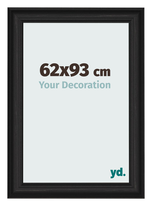 Fotokader 62x93cm Zwart Houtnerf MDF Lazio Voorzijde Maat | Yourdecoration.be