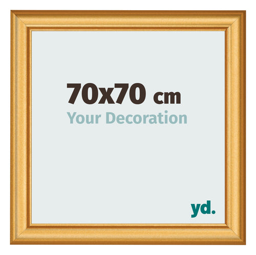 Fotokader 70x70cm Goud Mat MDF Lazio Voorzijde Maat | Yourdecoration.be