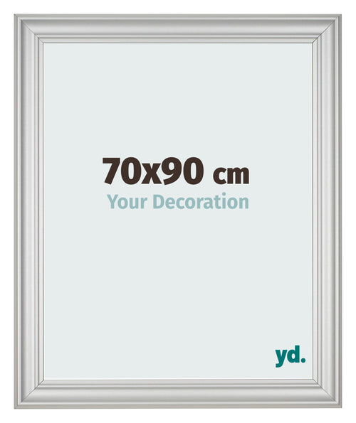 Fotokader 70x90cm Zilver Mat MDF Lazio Voorzijde Maat | Yourdecoration.be