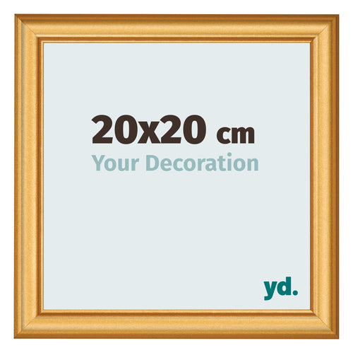 Fotokader 20x20cm Goud Mat MDF Lazio Voorzijde Maat | Yourdecoration.be
