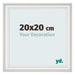 Fotokader 20x20cm Wit Geveegd MDF Lazio Voorzijde Maat | Yourdecoration.be