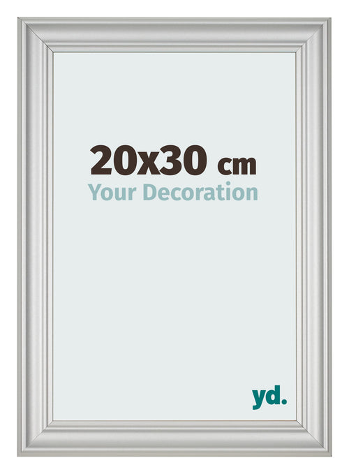 Fotokader 20x30cm Zilver Mat MDF Lazio Voorzijde Maat | Yourdecoration.be