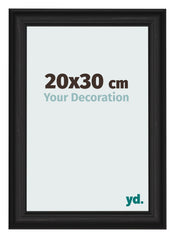 Fotokader 20x30cm Zwart Houtnerf MDF Lazio Voorzijde Maat | Yourdecoration.be