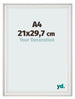 Fotokader 21x29 7cm A4 Wit Geveegd MDF Lazio Voorzijde Maat | Yourdecoration.be
