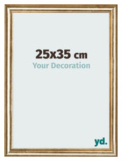 Fotokader 25x35cm Goud Antiek MDF Lazio Voorzijde Maat | Yourdecoration.be
