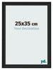 Fotokader 25x35cm Zwart Houtnerf MDF Lazio Voorzijde Maat | Yourdecoration.be