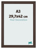 Fotokader 29 7x42cm A3 Eiken Donker MDF Lazio Voorzijde Maat | Yourdecoration.be