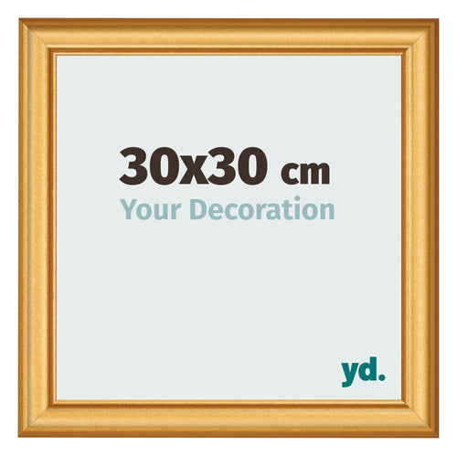 Fotokader 30x30cm Goud Mat MDF Lazio Voorzijde Maat | Yourdecoration.be