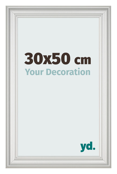 Fotokader 30x50cm Wit Geveegd MDF Lazio Voorzijde Maat | Yourdecoration.be