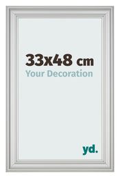 Fotokader 33x48cm Zilver Mat MDF Lazio Voorzijde Maat | Yourdecoration.be