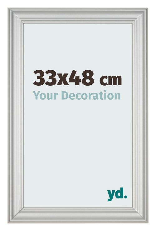 Fotokader 33x48cm Zilver Mat MDF Lazio Voorzijde Maat | Yourdecoration.be