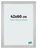 Fotokader 42x60cm Zilver Mat MDF Lazio Voorzijde Maat | Yourdecoration.be