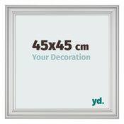 Fotokader 45x45cm Zilver Mat MDF Lazio Voorzijde Maat | Yourdecoration.be