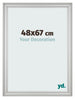 Fotokader 48x67cm Zilver Mat MDF Lazio Voorzijde Maat | Yourdecoration.be