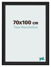Fotokader 70x100cm Zwart Houtnerf MDF Lazio Voorzijde Maat | Yourdecoration.be