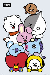 Grupo Erik GPE5357 Bt21 Characters Poster 61X91,5cm | Yourdecoration.be