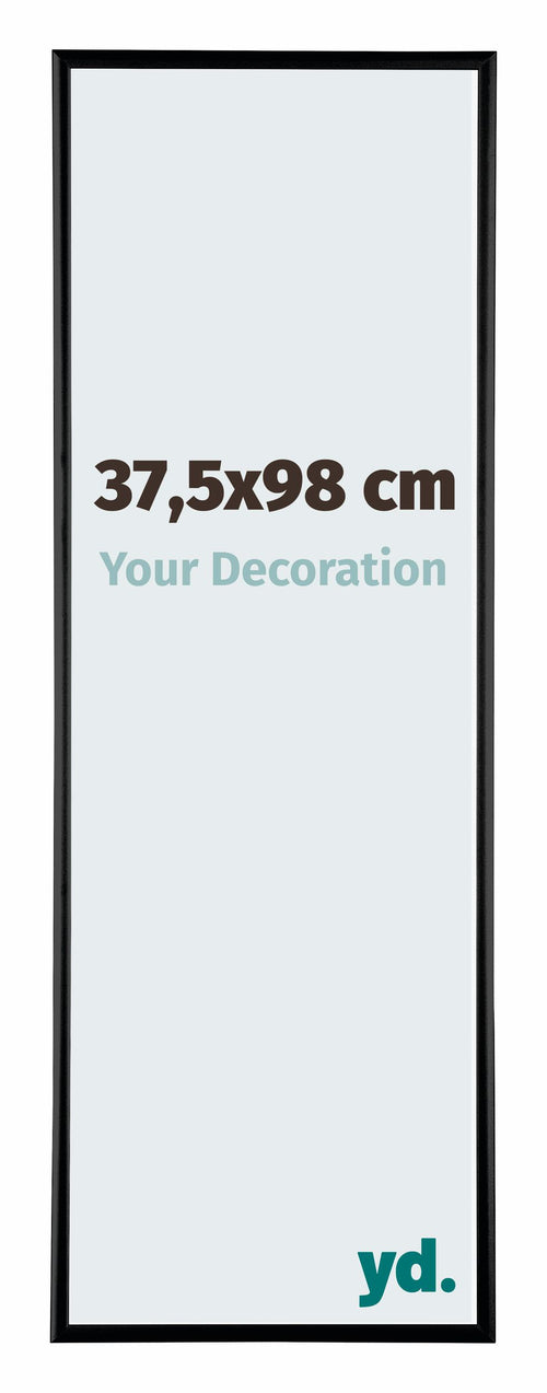 Austin Aluminium Fotokader 37 5x98cm Zwart Hoogglans Voorzijde Maat | Yourdecoration.be