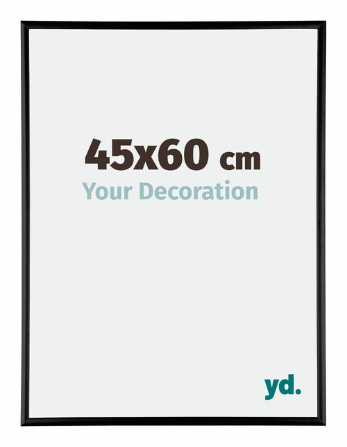 Austin Aluminium Fotokader 45x60cm Zwart Hoogglans Voorzijde Maat | Yourdecoration.be