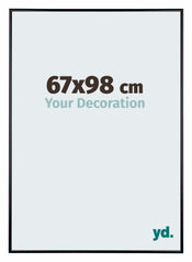 Austin Aluminium Fotokader 67x98cm Zwart Hoogglans Voorzijde Maat | Yourdecoration.be