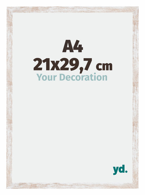 Catania MDF Fotokader 21x29 7cm A4 White Wash Maat | Yourdecoration.be