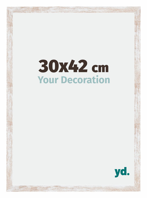 Catania MDF Fotokader 30x42cm White Wash Maat | Yourdecoration.be
