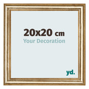 Fotokader 20x20cm Goud Antiek MDF Lazio Voorzijde Maat | Yourdecoration.be