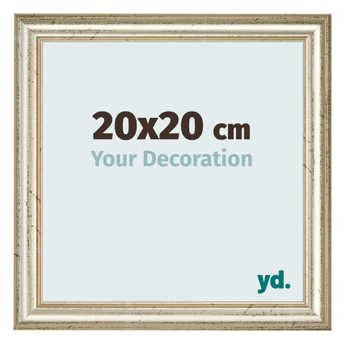 Fotokader 20x20cm Metaalglans MDF Lazio Voorzijde Maat | Yourdecoration.be