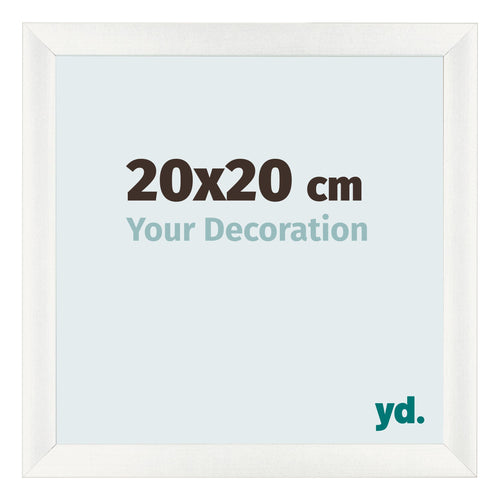 Fotokader 20x20cm Wit Geveegd MDF Pisa Voorzijde Maat | Yourdecoration.be