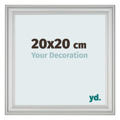 Fotokader 20x20cm Zilver Mat MDF Lazio Voorzijde Maat | Yourdecoration.be