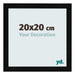Fotokader 20x20cm Zwart Hoogglans MDF Pisa Voorzijde Maat | Yourdecoration.be