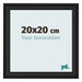 Fotokader 20x20cm Zwart Houtnerf MDF Lazio Voorzijde Maat | Yourdecoration.be