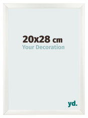 Fotokader 20x28cm Wit Geveegd MDF Pisa Voorzijde Maat | Yourdecoration.be