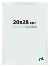 Fotokader 20x28cm Wit Hoogglans MDF Pisa Voorzijde Maat | Yourdecoration.be
